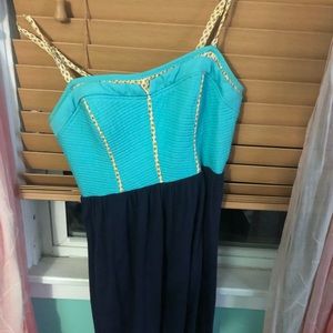 Anthropologie Blue Dress